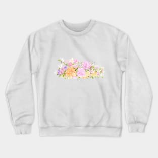 pink purple flowers Crewneck Sweatshirt